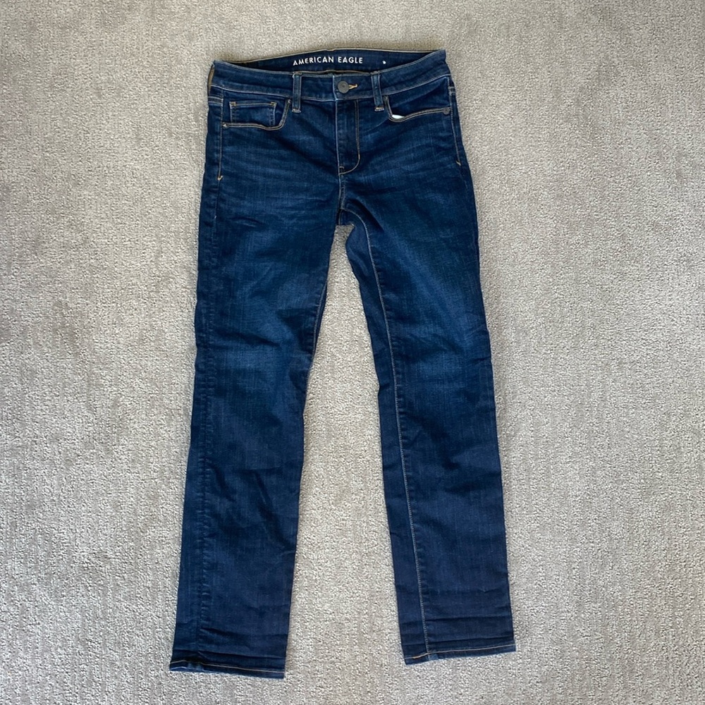 American Eagle Next Level Stretch Dark Wash Blue Denim Skinny Jeans